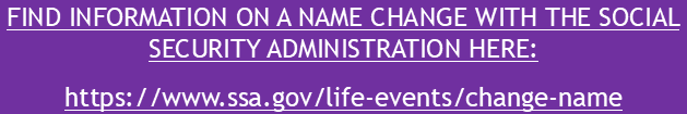 Social Security Admin Name Change Info